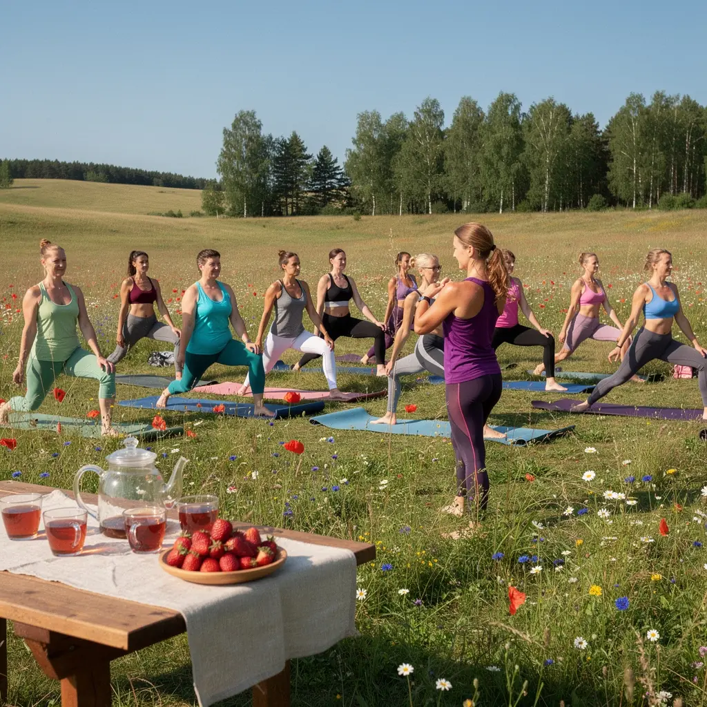 Natūralių ingredientų mišinys, skirtas sveikatai, su braškės lapais ir žolelėmis.