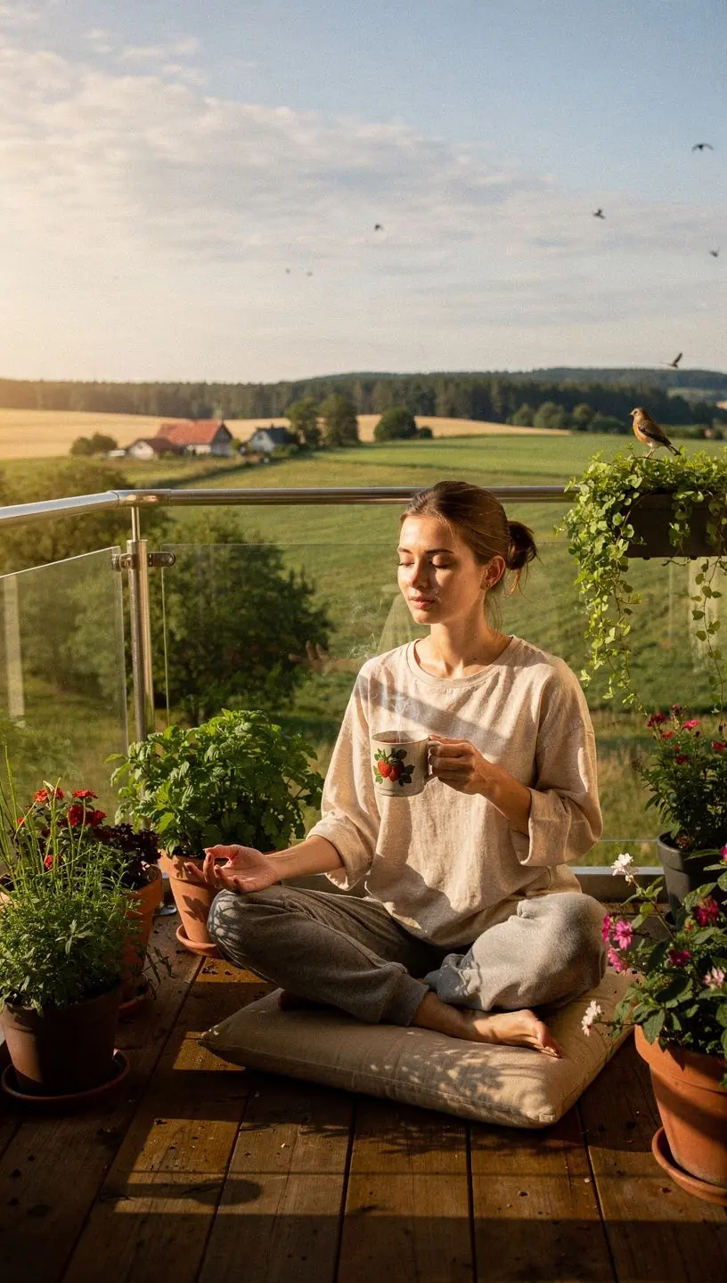 Braškės lapų arbatos puodelis, garuojantis ir kvapnus, ant medinio stalo.